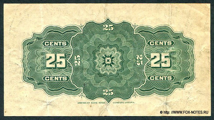 Dominion of Canada 25 cents JANUARY 2ND 1900.