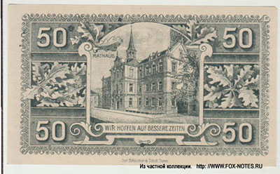 Stadthauptkasse Burg 50 pfennig 1918
