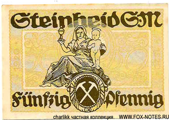 Gemeinde Steinheid Notgeld. 50 Pfennig 1920.
