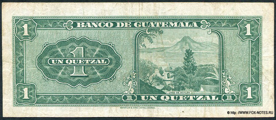 Banco Central de Guatemala 1 quetzal 18 Enero 1961.