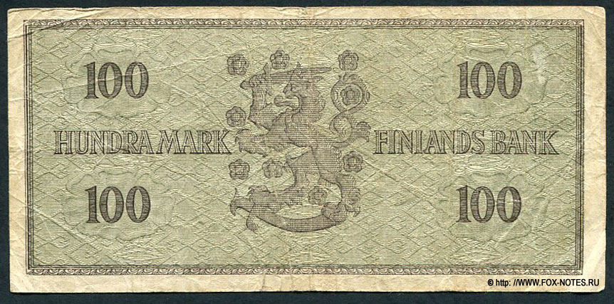 Финляндия 100 марок 1955