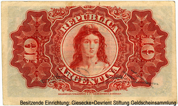 República Argentina. Banco Nacional Argentina. 20 centavos 19 DE JULIO DE 1895.