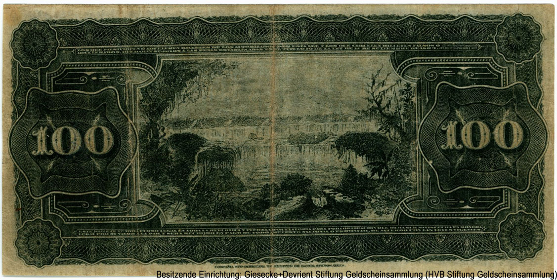 República Argentina. Banco Nacional Argentina. 100 Peso 1895.