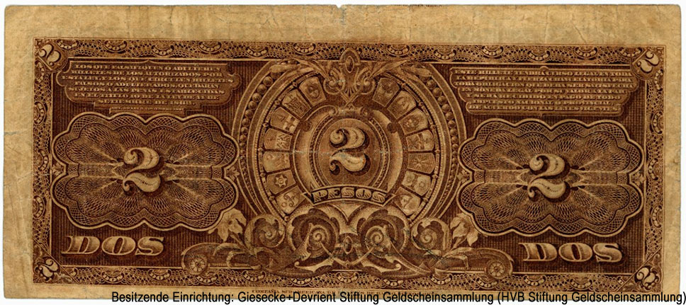 República Argentina. Banco Nacional Argentina. 2 Peso 1895.