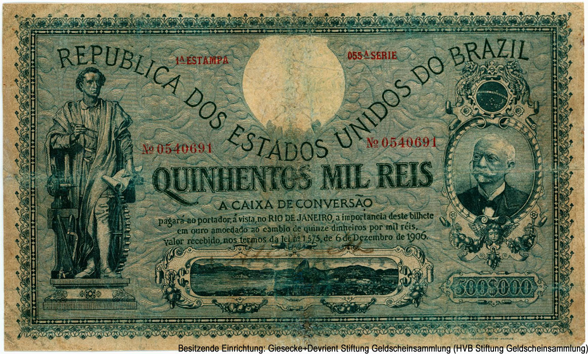 Caixa de Conversão 5 Mil Reis 6 de Dezembro de 1906.