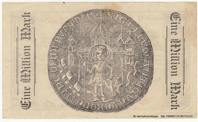 Stadt= und  Landkreis Bonn und Siegkreis gutschein 1000000 mark 1923