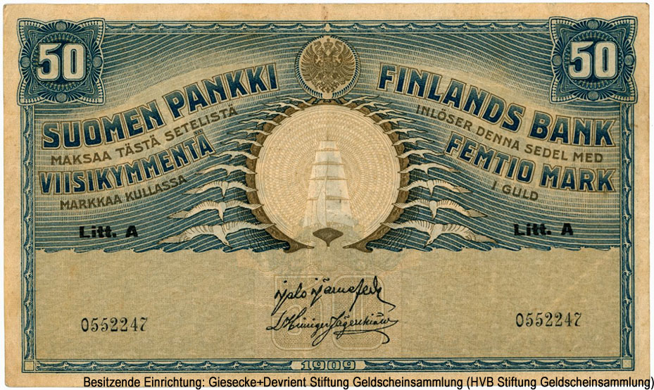   .   (Suomen Pankki, Finlands Bank).  50    1909 .