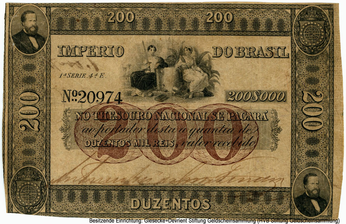 Império do Brasil (Tesouro Nacional) 200000 Reis, 1852 - 1867