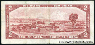Bank of Canada 2 Dollars 1954