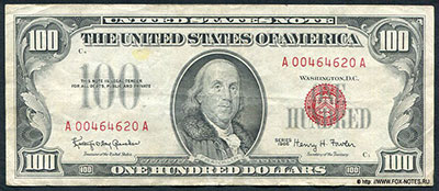 United States of America 100 Dollars SERIES OF 1966. Granahan Flowler