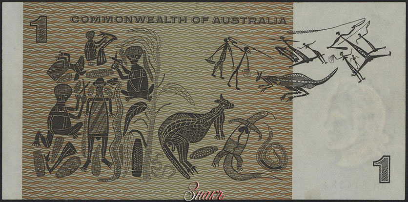 Австралийский Союз. Резервный банк. 1 доллар 1969 г. Серия замещения. Серия ZAN. № 81458*. J. G. Phillips, R. J. Randall.