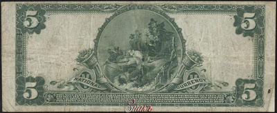 Seventh National Bank of New York.  11844. 5 Dollars SERIES OF 1902. Elliott Burke.