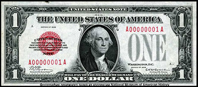 United States of America 1 Dollar SERIES OF 1928. Woods Woodin. 