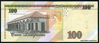 BANCO CENTRAL DE HONDURAS 100 lempiras 2004