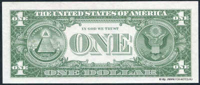 United States. Treasurer United States. Silver Certificates 1 Dollar. SERIES OF 1957. 