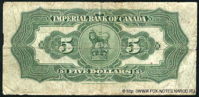 Imperial Bank of Canada 5 dollars 1934