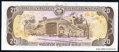 Banco Central de la Rep&uacute;blica Dominicana 20 Peso Oro 1992 ��������