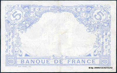 Banque de France 5 francs 1915