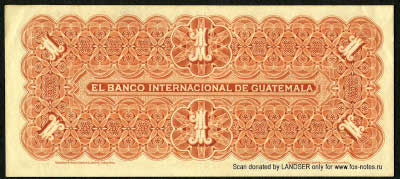 Banco Internacional de Guatemala 1 Peso 1916