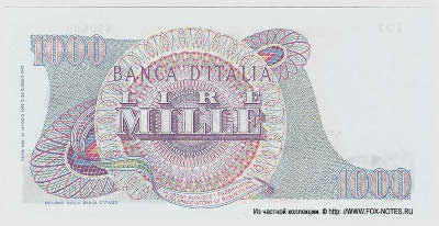 ����������� ������. ���� ������. ����� ����� 1000 ��� ������� 1962 ���� (Decreto Ministeriale 28.6.1962)