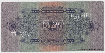 Oesterreichische Nationalbank. Banknote. 1000000 Kronen 1924.