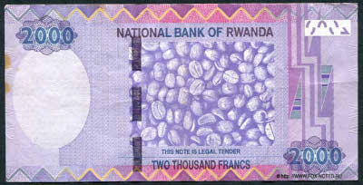 Banki Nasiyonali y�u Rwanda amafaranga 2000 / francs 2014