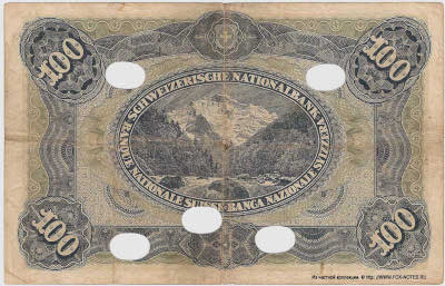 Schweizerische Nationalbank 100 franken 1918
