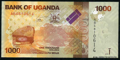 Bank of Uganda. Banknote Banknote 1000 Shillings / Shilingi 2010