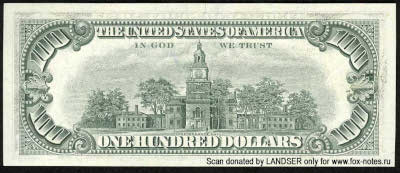 Federal Reserve Notes 100 dollars 1977