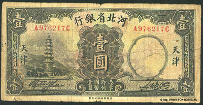 Provincial Bank of Hopei 1 yuan 1933