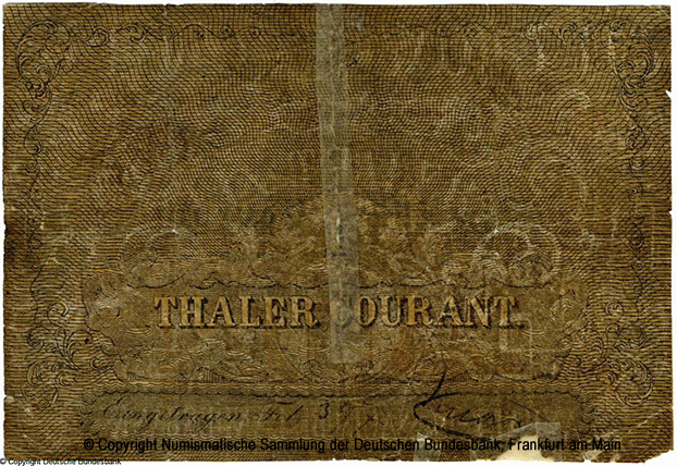 Anhalt-Dessauische Landesbank 1 Thaler Courant 1847