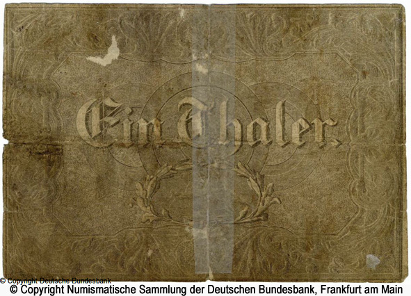 Darlehnsbank in Braunschweig 1 Thaler 1842