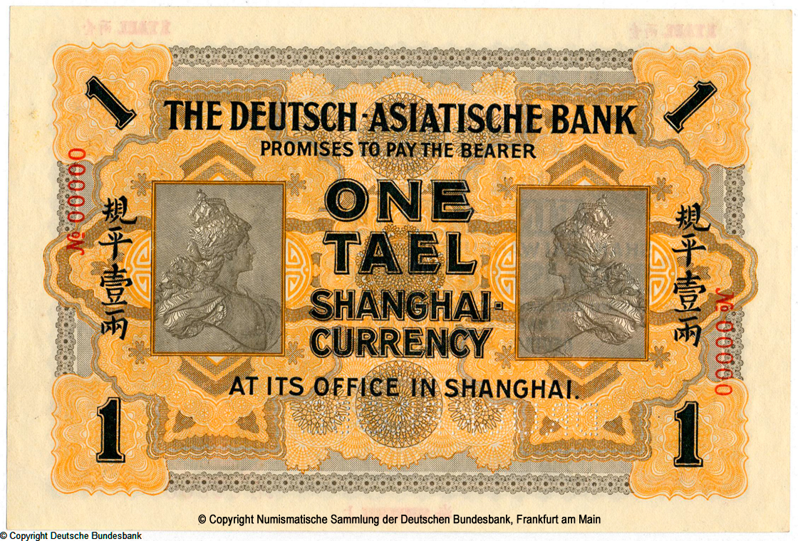 Deutsch-Asiatische Bank1 Tael. 1907.