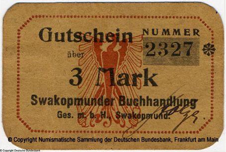 Swakopmunder Buchhandlung Ges. m.b.H. 3 Mark