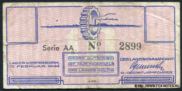 Judendurchgangslager Westerbork 10 Cent 1944