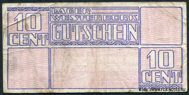 Judendurchgangslager Westerbork 10 Cent 1944