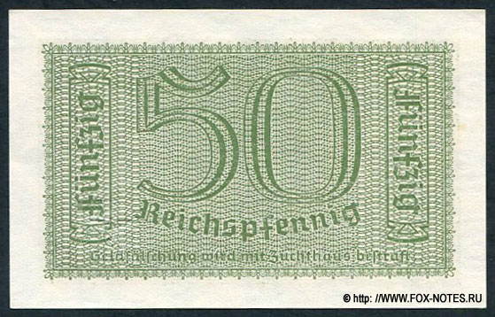 Reichskreditkassen Reichskreditkassenschein 50 Reichspfennig 1939