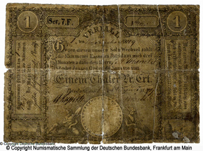 Kämmereikasse der Stadt Potsdam 1 Thaler 1849