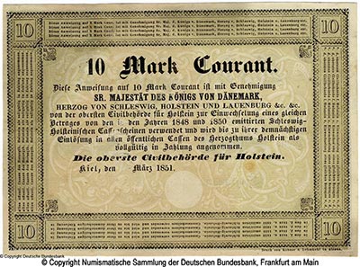 Oberste Civilbehörde für Holstein 10  1851