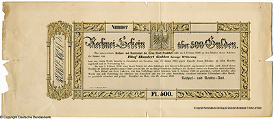 Rechnei und Rentenamt 500 Gulden 1845