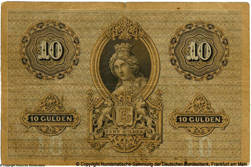 Bank für Süddeutschland 10 Thaler 1860