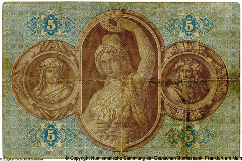 Königlich Bayerische Staatsschulden-Tilgungs-Commission 5 Gulden 1866