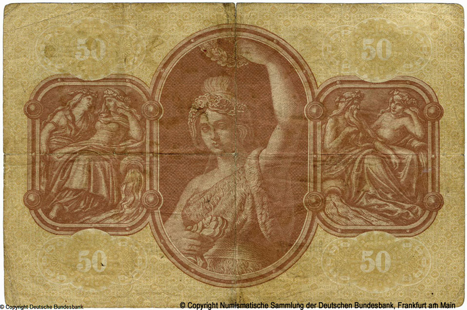 Königlich Bayerische Staatsschulden-Tilgungs-Commission 50 Gulden 1866
