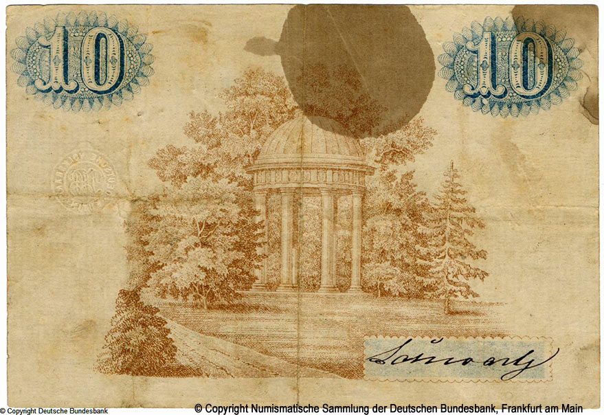 Deutsche Volksbank, Eutin 10 Thaler 1870