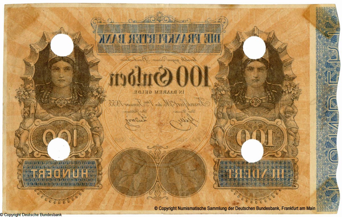 Frankfurter Bank 100 Gulden 1855