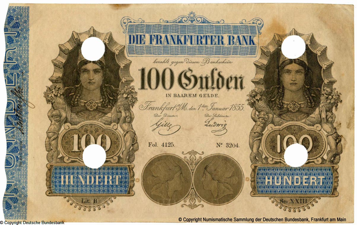 Frankfurter Bank 100 Gulden 1855
