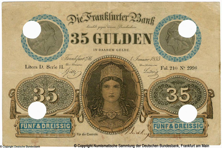 Frankfurter Bank 35 Gulden 1855