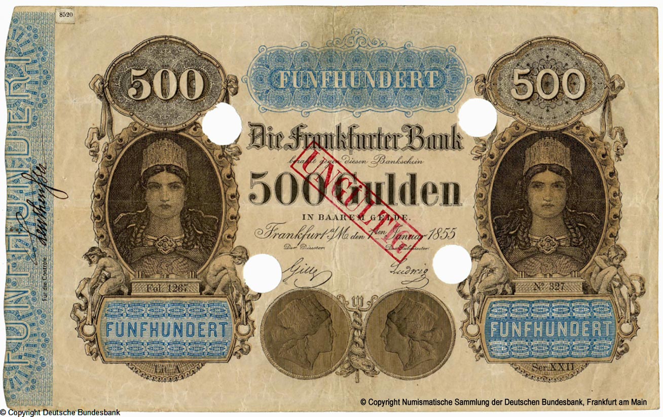 Frankfurter Bank 500 Gulden 1855