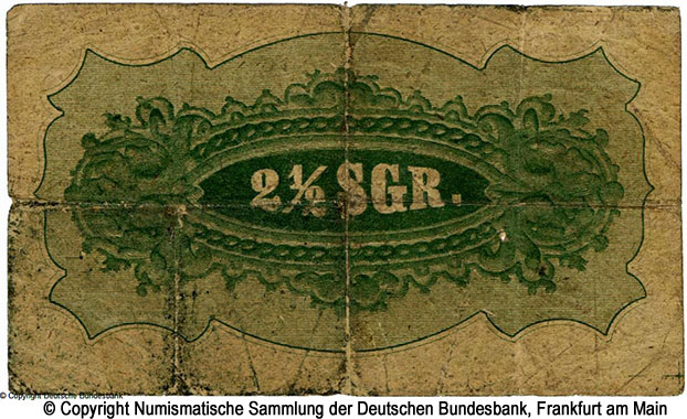 Greizer Vorschuss-Verein Marke 2 1/2 Silbergroschen 1865