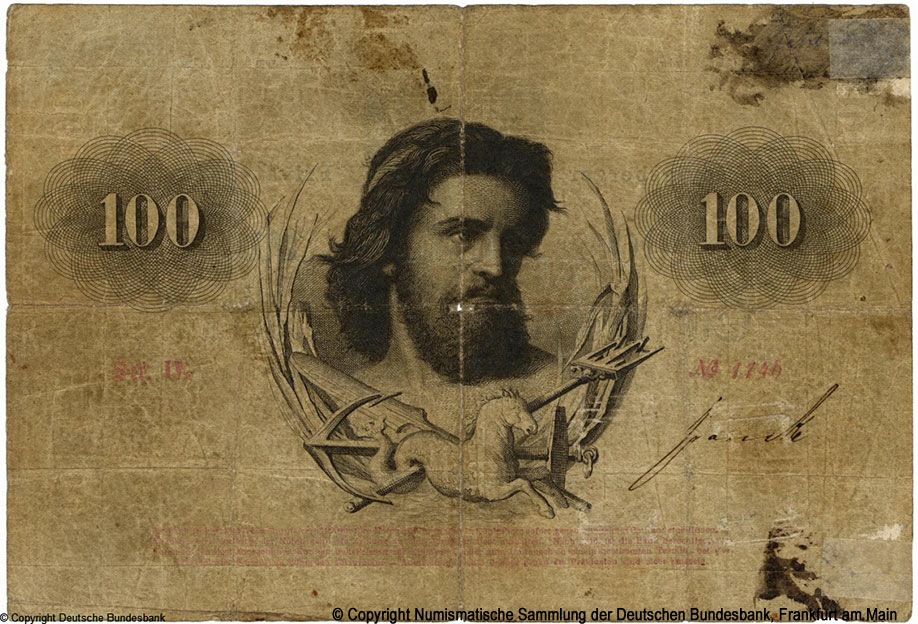 Königsberger Privat-Bank 100 Thaler Courant 1866